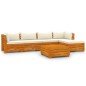 vidaXL Muebles de jardín 6 piezas con cojines madera maciza de acacia 