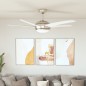 vidaXL Ventilador de techo adornado con lámpara 128 cm blanco vidaXL Ventilador de techo adornado con lámpara 128 cm blanco