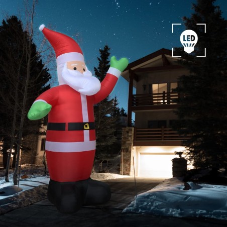 vidaXL Papá Noel inflable con luces LED IP20 600 cm XXL  