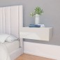 vidaXL Mesitas noche flotante 2 uds contrachapada blanco 40x30x15 cm vidaXL Mesitas noche flotante 2 uds contrachapada blanco 40x30x15 cm