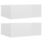 vidaXL Mesitas noche flotante 2 uds contrachapada blanco 40x30x15 cm vidaXL Mesitas noche flotante 2 uds contrachapada blanco 40x30x15 cm