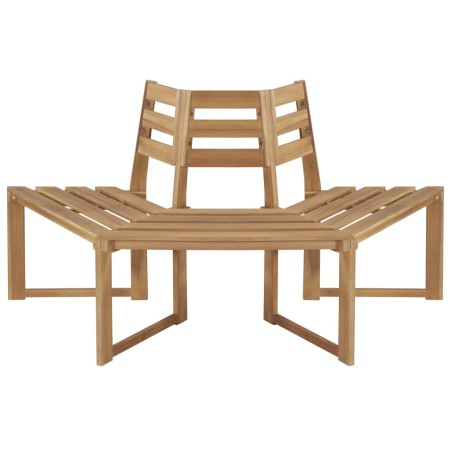 vidaXL Banco de árbol semi-hexagonal 160 cm madera maciza de acacia