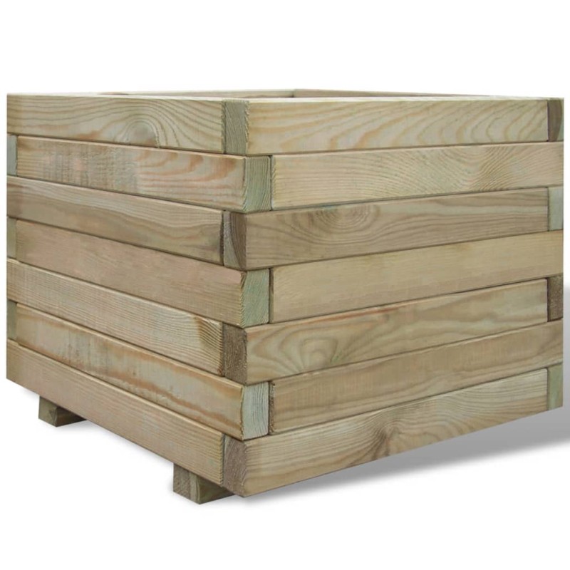vidaXL Arriate cuadrado madera 50x50x40 cm vidaXL Arriate cuadrado madera 50x50x40 cm