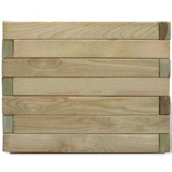 vidaXL Arriate cuadrado madera 50x50x40 cm