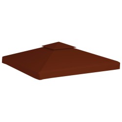 vidaXL Toldo de cenador 2 niveles terracota 310 g/m² 3x3 m