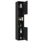 vidaXL Armario de baño madera contrachapada negro 30x30x179 cm vidaXL Armario de baño madera contrachapada negro 30x30x179 cm