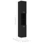 vidaXL Armario de baño madera contrachapada negro 30x30x179 cm vidaXL Armario de baño madera contrachapada negro 30x30x179 cm
