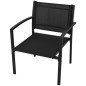 vidaXL Set de muebles de jardín 4 piezas textilene negro vidaXL Set de muebles de jardín 4 piezas textilene negro