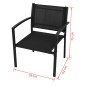 vidaXL Set de muebles de jardín 4 piezas textilene negro vidaXL Set de muebles de jardín 4 piezas textilene negro