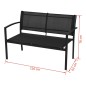 vidaXL Set de muebles de jardín 4 piezas textilene negro vidaXL Set de muebles de jardín 4 piezas textilene negro