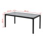 vidaXL Set de muebles de jardín 4 piezas textilene negro vidaXL Set de muebles de jardín 4 piezas textilene negro