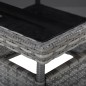 vidaXL Mesa de comedor para jardín ratán sintético y vidrio gris vidaXL Mesa de comedor para jardín ratán sintético y vidrio gris