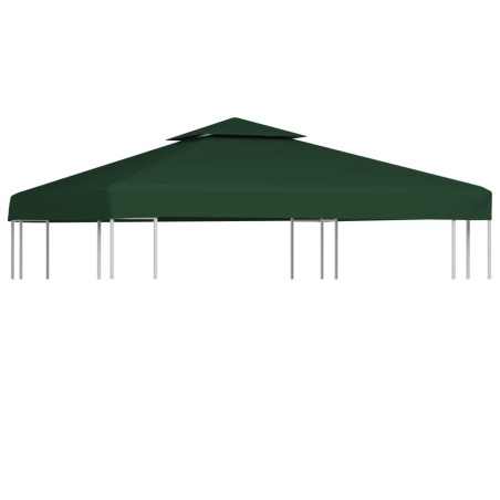 vidaXL Cubierta de repuesto de cenador 310 g/m² verde 3x3 m