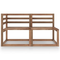 vidaXL Set de muebles de jardín 2 pzas madera pino impregnada marrón