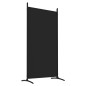 vidaXL Biombo divisor de 4 paneles de tela negro 346x180 cm vidaXL Biombo divisor de 4 paneles de tela negro 346x180 cm