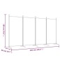 vidaXL Biombo divisor de 4 paneles de tela negro 346x180 cm vidaXL Biombo divisor de 4 paneles de tela negro 346x180 cm