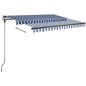 vidaXL Toldo de pie retráctil manual azul y marrón 350x250 cm vidaXL Toldo de pie retráctil manual azul y marrón 350x250 cm