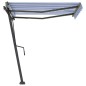 vidaXL Toldo de pie retráctil manual azul y marrón 350x250 cm vidaXL Toldo de pie retráctil manual azul y marrón 350x250 cm