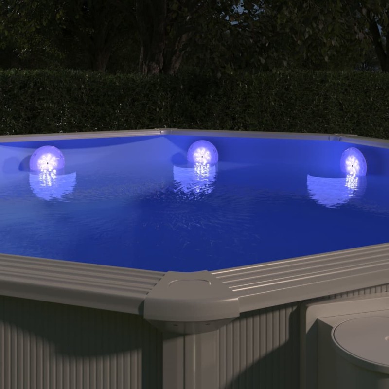 vidaXL Lámpara LED sumergible flotante piscina con mando multicolor vidaXL Lámpara LED sumergible flotante piscina con mando multicolor