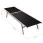vidaXL Tumbonas con mesita 2 unidades de acero y textilene negro vidaXL Tumbonas con mesita 2 unidades de acero y textilene negro