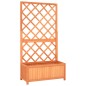 vidaXL Jardinera enrejada de jardín madera de abeto marrón 70x30x135cm vidaXL Jardinera enrejada de jardín madera de abeto marrón 70x30x135cm