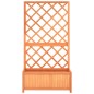 vidaXL Jardinera enrejada de jardín madera de abeto marrón 70x30x135cm vidaXL Jardinera enrejada de jardín madera de abeto marrón 70x30x135cm