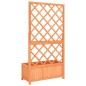 vidaXL Jardinera enrejada de jardín madera de abeto marrón 70x30x135cm vidaXL Jardinera enrejada de jardín madera de abeto marrón 70x30x135cm