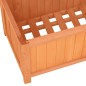 vidaXL Jardinera enrejada de jardín madera de abeto marrón 70x30x135cm vidaXL Jardinera enrejada de jardín madera de abeto marrón 70x30x135cm