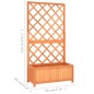 vidaXL Jardinera enrejada de jardín madera de abeto marrón 70x30x135cm vidaXL Jardinera enrejada de jardín madera de abeto marrón 70x30x135cm