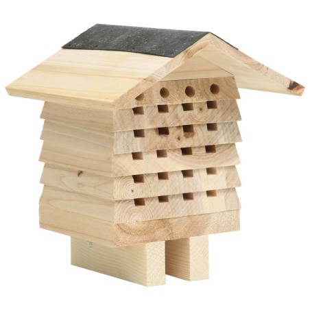 vidaXL Hotel para abejas de madera maciza de abeto 22x20x20 cm
