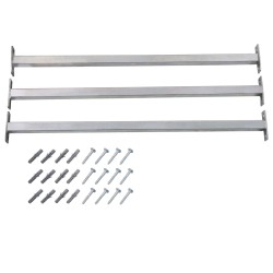 vidaXL Barras de seguridad ajustables para ventanas 3 uds 710-1200 mm