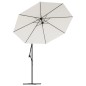 vidaXL Tela de repuesto para sombrilla voladiza blanca 300 cm vidaXL Tela de repuesto para sombrilla voladiza blanca 300 cm