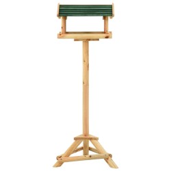 vidaXL Comedero para pájaros con soporte madera de abeto 37x28x100 cm