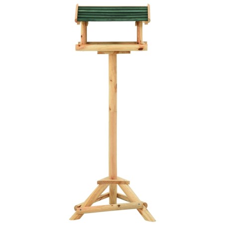 vidaXL Comedero para pájaros con soporte madera de abeto 37x28x100 cm