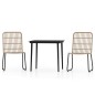 vidaXL Juego de comedor para jardín 3 piezas color roble vidaXL Juego de comedor para jardín 3 piezas color roble