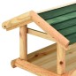 vidaXL Comedero para pájaros con soporte madera de abeto 37x28x100 cm