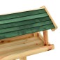 vidaXL Comedero para pájaros con soporte madera de abeto 37x28x100 cm