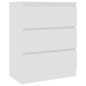 vidaXL Aparador de madera contrachapada blanco 60x35x76 cm vidaXL Aparador de madera contrachapada blanco 60x35x76 cm