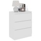 vidaXL Aparador de madera contrachapada blanco 60x35x76 cm vidaXL Aparador de madera contrachapada blanco 60x35x76 cm