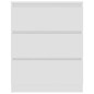 vidaXL Aparador de madera contrachapada blanco 60x35x76 cm vidaXL Aparador de madera contrachapada blanco 60x35x76 cm