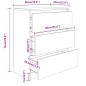vidaXL Aparador de madera contrachapada blanco 60x35x76 cm vidaXL Aparador de madera contrachapada blanco 60x35x76 cm