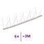 vidaXL Set de 6 hileras pinchos contra pájaros y palomas 5 filas 3 m vidaXL Set de 6 hileras pinchos contra pájaros y palomas 5 filas 3 m