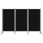 vidaXL Biombo divisor de 3 paneles negro 260x180 cm vidaXL Biombo divisor de 3 paneles negro 260x180 cm