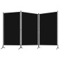 vidaXL Biombo divisor de 3 paneles negro 260x180 cm vidaXL Biombo divisor de 3 paneles negro 260x180 cm
