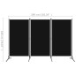 vidaXL Biombo divisor de 3 paneles negro 260x180 cm vidaXL Biombo divisor de 3 paneles negro 260x180 cm