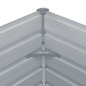 vidaXL Jardinera elevada 160x80x77 cm acero galvanizado gris