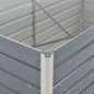 vidaXL Jardinera elevada 160x80x77 cm acero galvanizado gris
