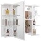 vidaXL Armario espejo baño contrachapada blanco brillo 80x20,5x64 cm vidaXL Armario espejo baño contrachapada blanco brillo 80x20,5x64 cm