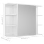 vidaXL Armario espejo baño contrachapada blanco brillo 80x20,5x64 cm vidaXL Armario espejo baño contrachapada blanco brillo 80x20,5x64 cm