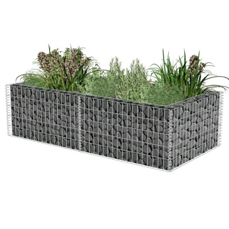 vidaXL Jardinera de gaviones de acero 180x90x50 cm